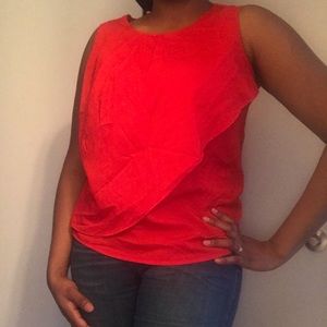 Scalloped front blouse